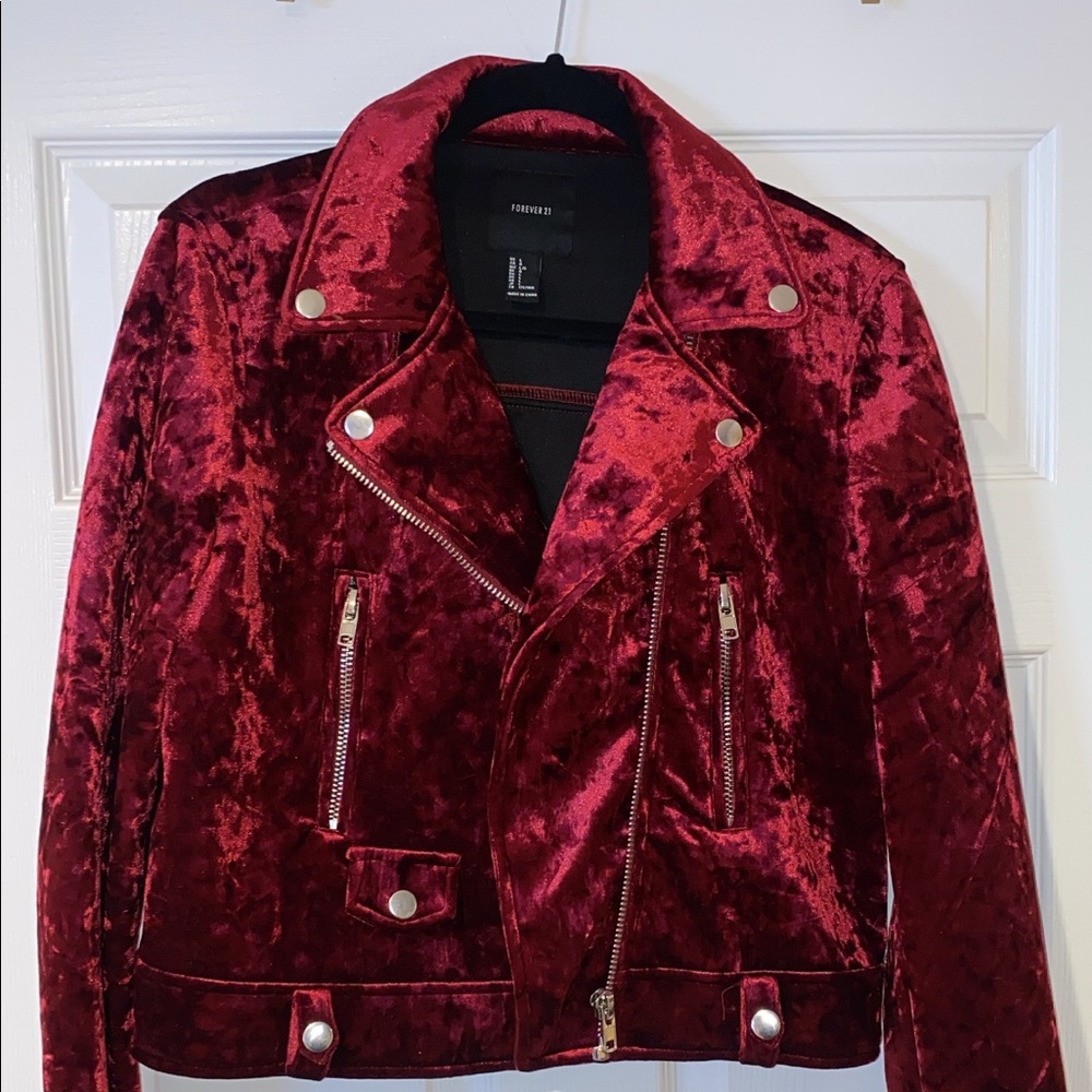 Crushed Red Velvet Jacket
